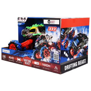 ماشین کنترلی Drifting Beast طرح دایناسور سبز و مشکی مقیاس 1:16_اسباب بازی ماشین کنترلی